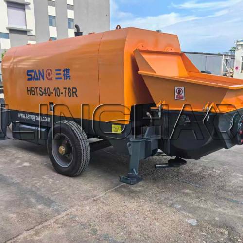 HBT40 diesel concrete trailer pump ready for delivery to Sudan